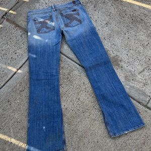 7 For All Mankind Light Blue Flare Jeans